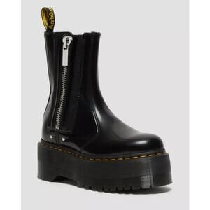Dr. Martens 2976 Max Leather Platform Chelsea Boot Black Buttero Womens Sz 9 New